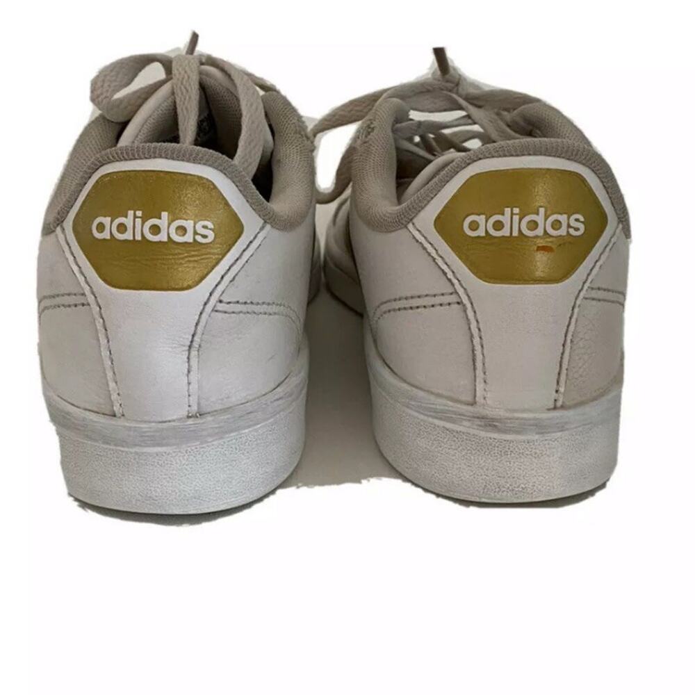 Adidas Neo Cloudfoam Advantage White Leather Shoes Sneakers US 7 Lace Up - Picture 5 of 10